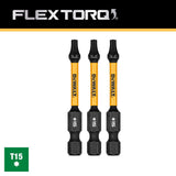 Flextorq 1/4-in x 2-in Torx Impact Driver Bit (3-Piece) DWAF2TX15IR3