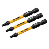 Flextorq 1/4-in x 2-in Torx Impact Driver Bit (3-Piece) DWAF2TX15IR3