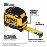 25' Lighted LED Tape Measure DWHT35625S