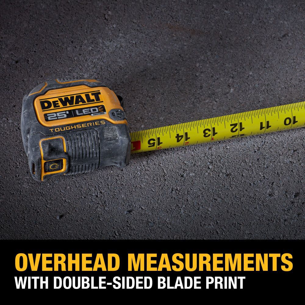 25' Lighted LED Tape Measure DWHT35625S