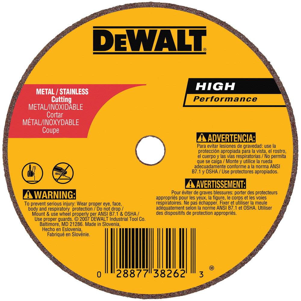 3 In. x 1/8 In. x 1/4 In. A24R Grinding Wheel DW8710