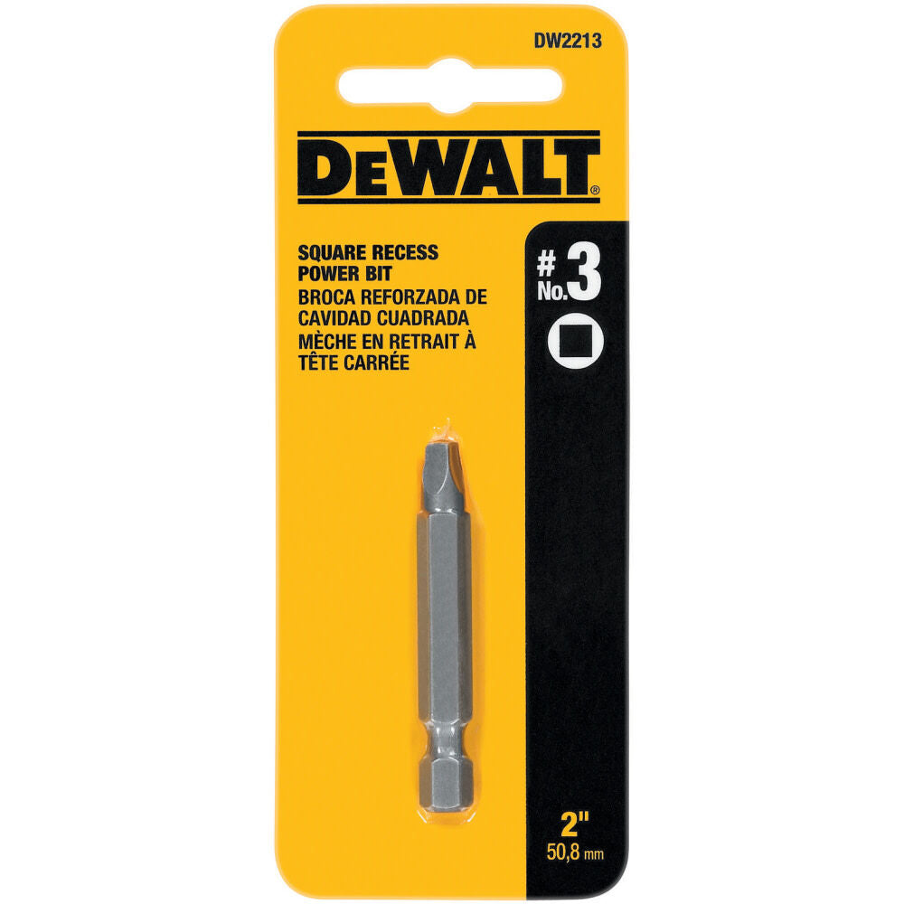 #3 Sq. Recess Power Screwdriver Bits DW2213