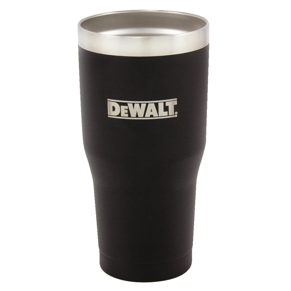 30oz Black Powder Coated Tumbler with logo DXC30OZTBS