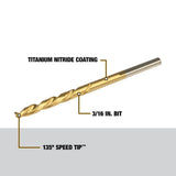 3/16-in Titanium Split Point Drill Bit DW1312