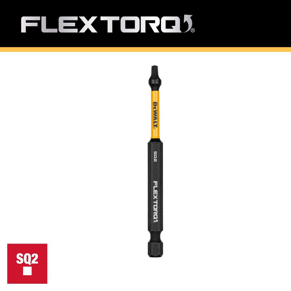 FlexTorq 1/4-in x 3-1/2-in Square/Robertson Impact Driver Bit DWAF3SQ2IR