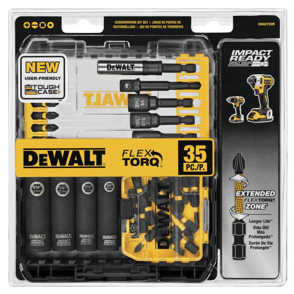 35PC Impact Ready Screwdriving Set DWA2T35IR