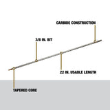 3/8 in x 22 in x 24 in Rock Carbide SDS Plus Hammer Drill Bit DW5432