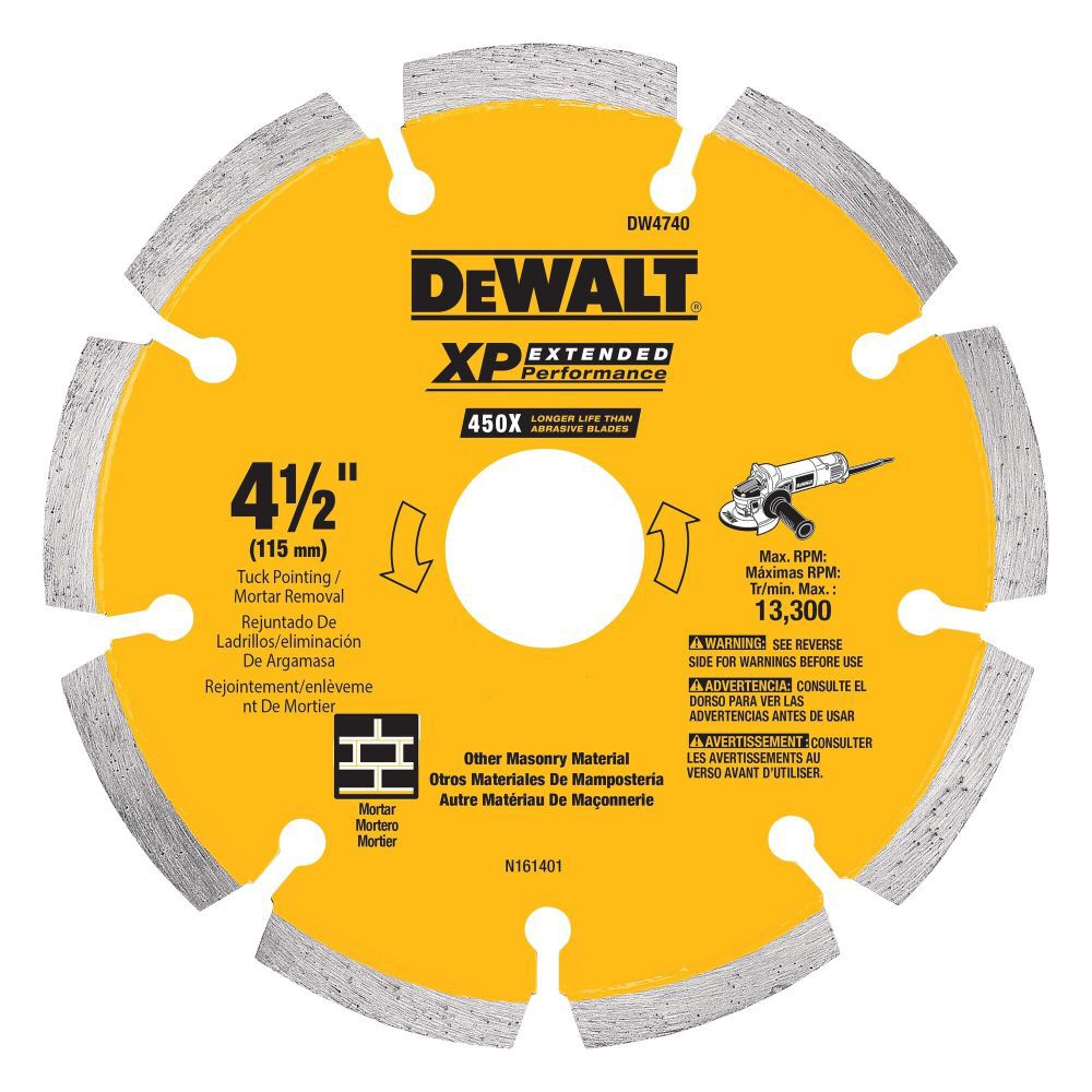 4-1/2-in x 0.250-in XP Tuck Point Blade DW4740