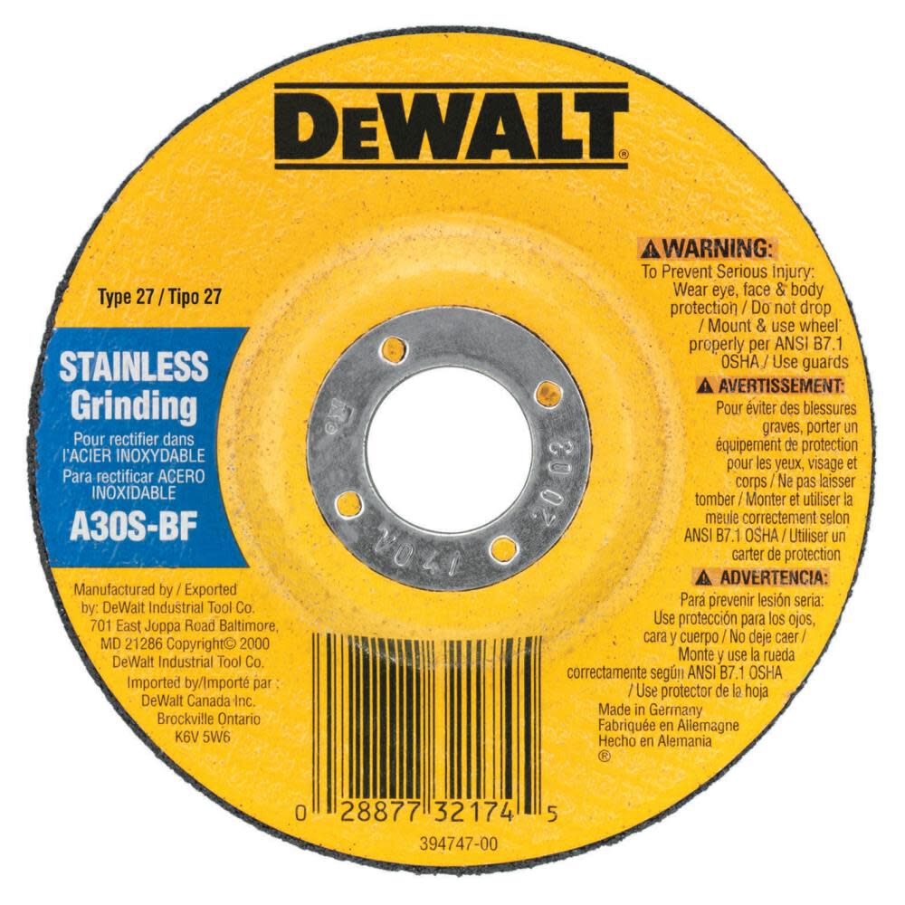 4-1/2 In. x 1/8 In. Cut Wheel DW8452