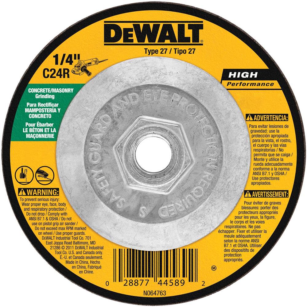 4-1/2 In. x 1/8 In. x 5/8 In. to 11 Masonry Cutting DW4552