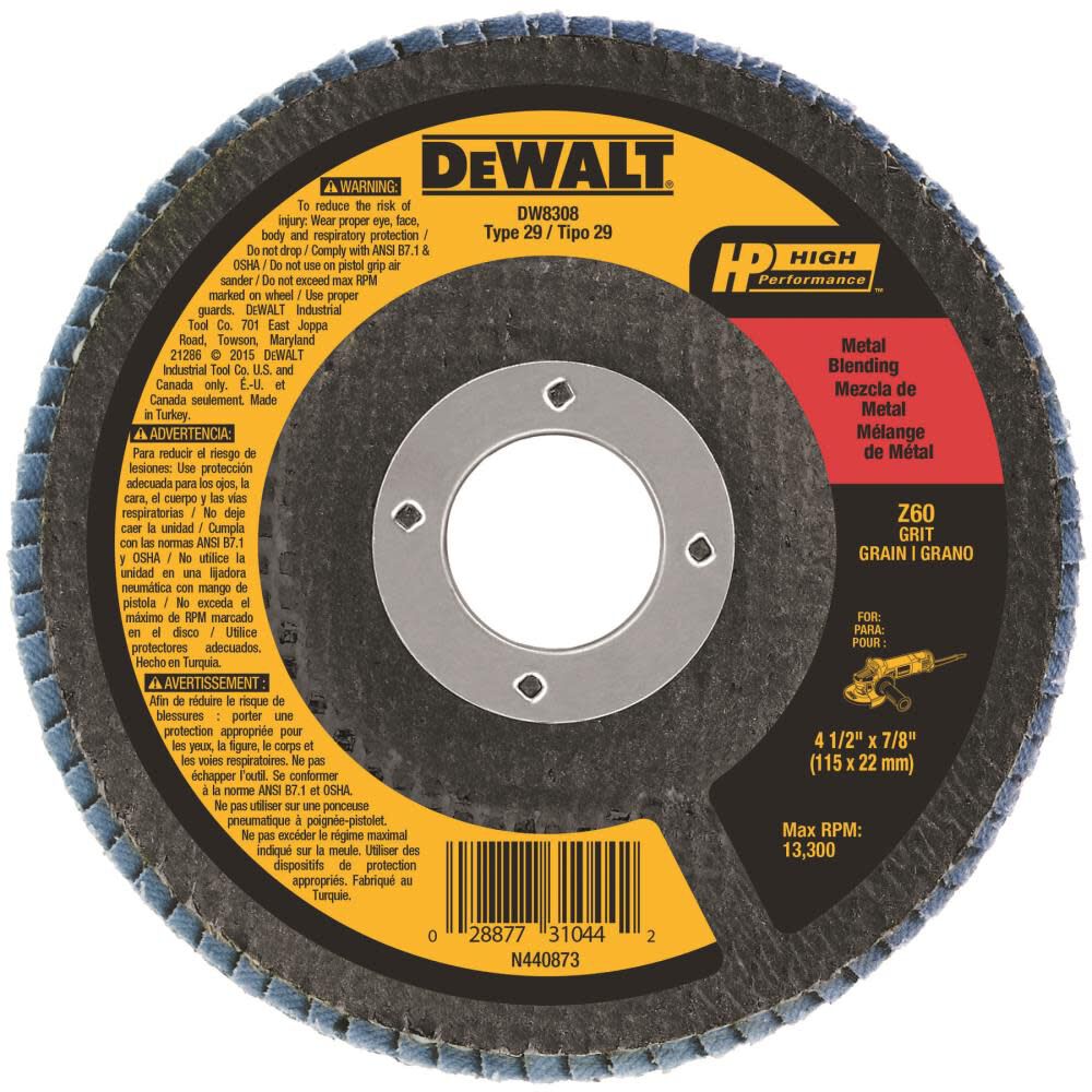 4.5-in Zirconia 60-Grit Grinding Wheel DW8308