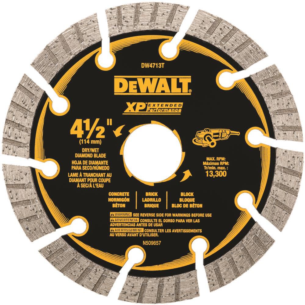 4-1/2 In. XP Turbo Segmented Diamond Blade Bulk DW4713TB