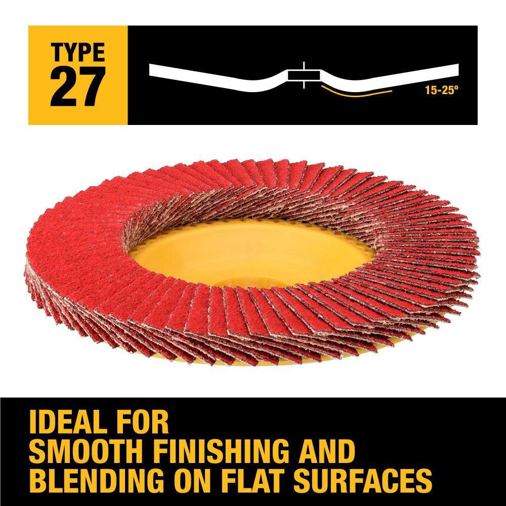 4-1/2 x 7/8 60G T27 XP Ceramic Trim Flap Disc DWA8281CTR