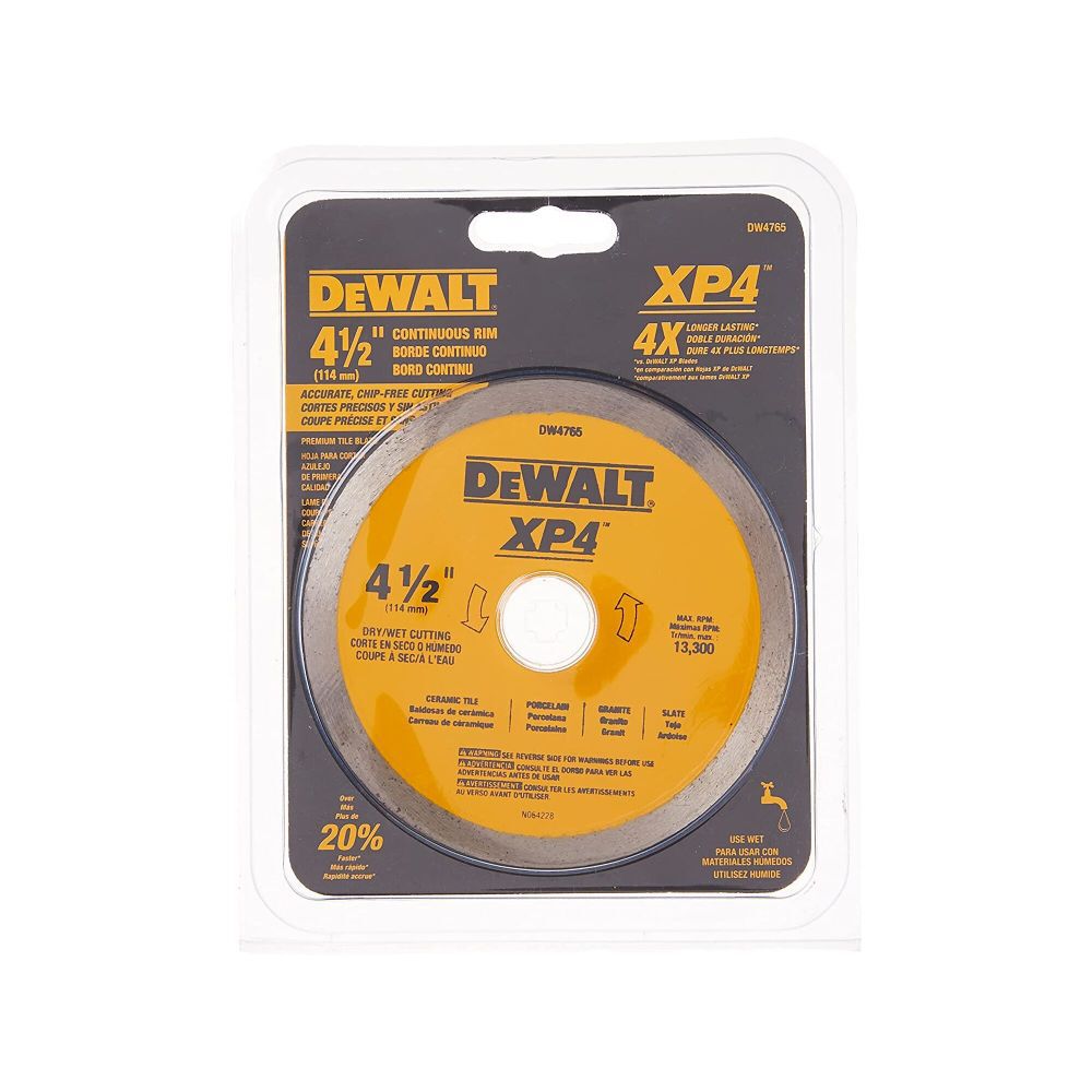 4-1/2in Wet/Dry Porcelain Tile Blade DW4765