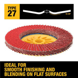 4 1/2in X 5/8in 11 60G T27 XP Ceramic Trim Flap Disc DWA8281HCTR