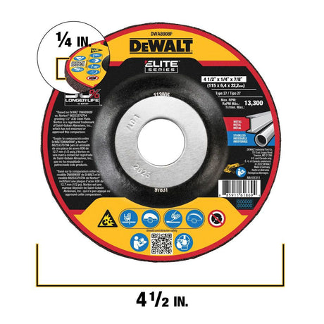 ELITE Grinding Wheels 4.5-in Ceramic Grinding Wheel DWA8908F