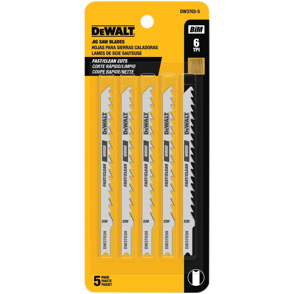 4 In. 6 TPI U- Shank Jig Saw Blades (5) DW3700-5