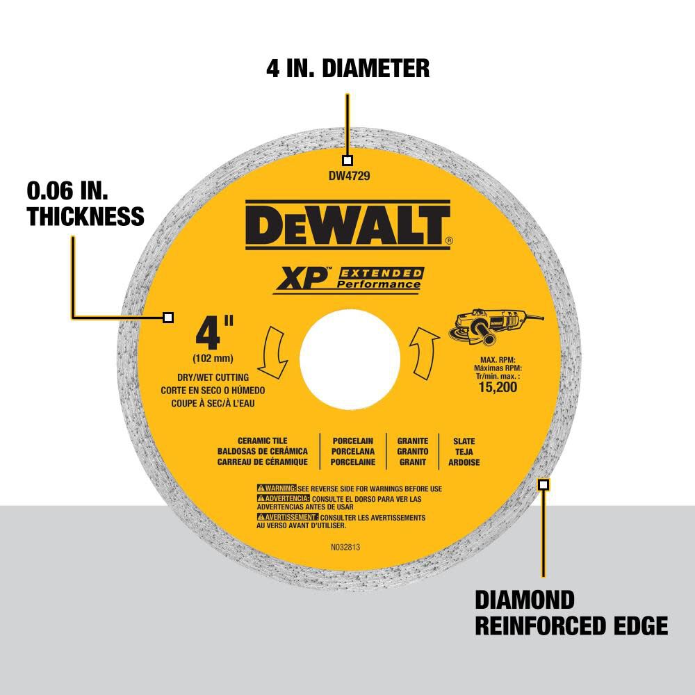 4-in Diamond Arbor-Grit Grinding Wheel DW4729