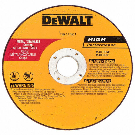 4 In. x 1/16 In. x 3/8 In. A36T Fast Cutting Wheel DW8716