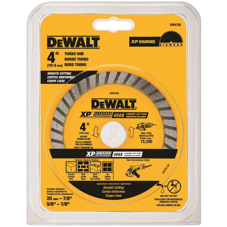 4-in XP Masonry Cutting Turbo Diamond Blade DW4700