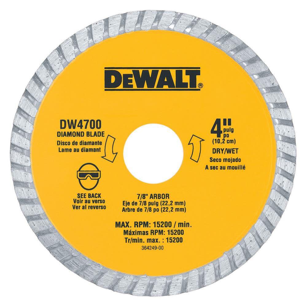 4-in XP Masonry Cutting Turbo Diamond Blade DW4700