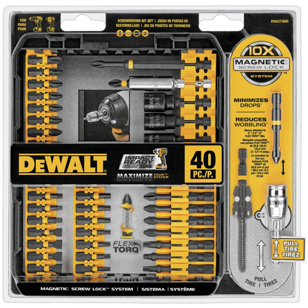 Impact Ready FlexTorq Screwdriver Bit Set (40-Piece) DWA2T40IR