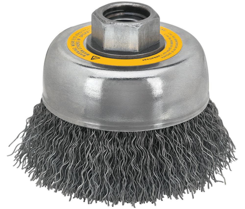 5 In. x 5/8 In. to 11 HP .014 Carbon Crimp Wire Cup Brush DW4922