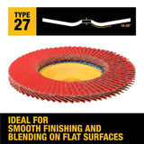 5in X 7/8in 60G T27 XP Ceramic Trim Flap Disc DWA8284CTR