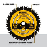 6-1/2 in 24-Tooth Circular Saw Blade DWA161224