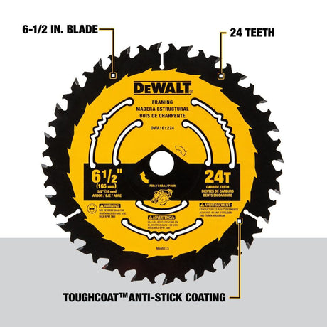 6-1/2 in 24-Tooth Circular Saw Blade DWA161224