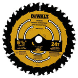 6-1/2 in 24-Tooth Circular Saw Blade DWA161224