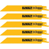 6-in 10/14 TPI Straight Back Bi-Metal Reciprocating Blade (5 pack) DW4845