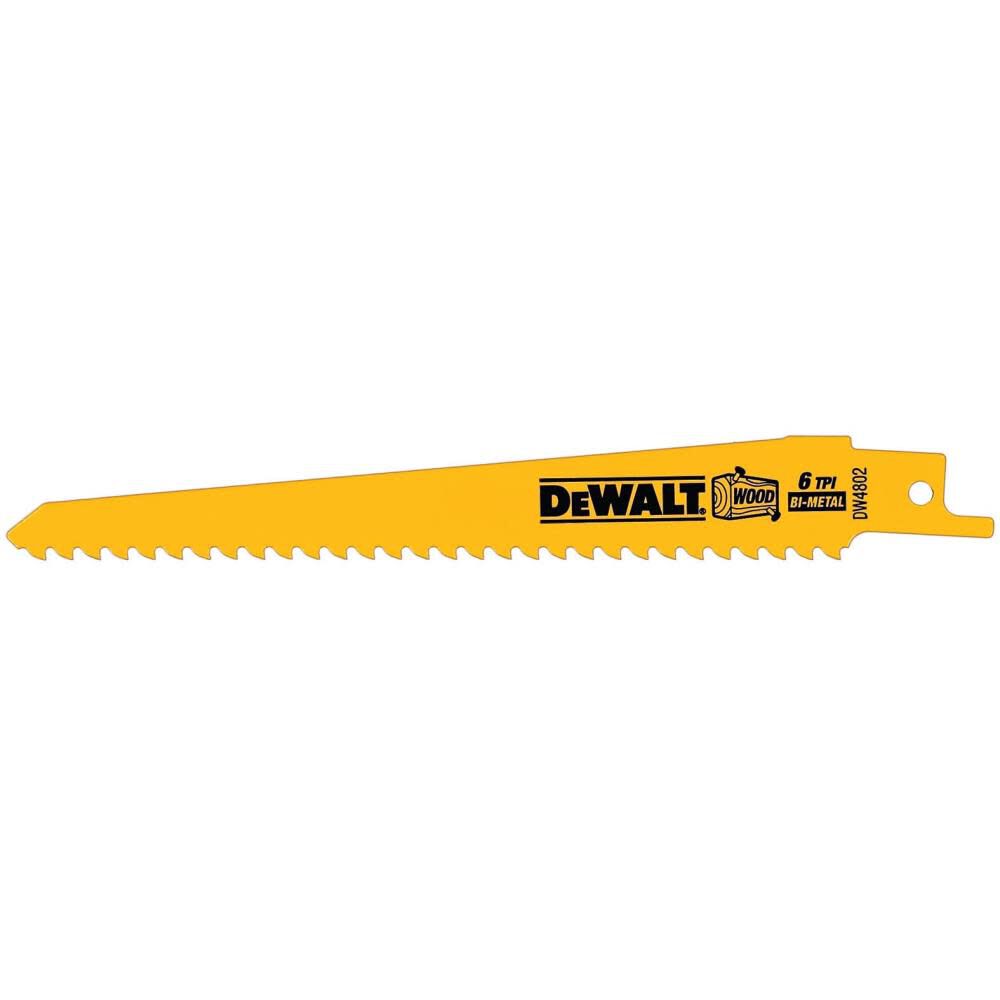 6 In. 6TPI Recip Blade Wood Cutting (1 Blade) DW4802B