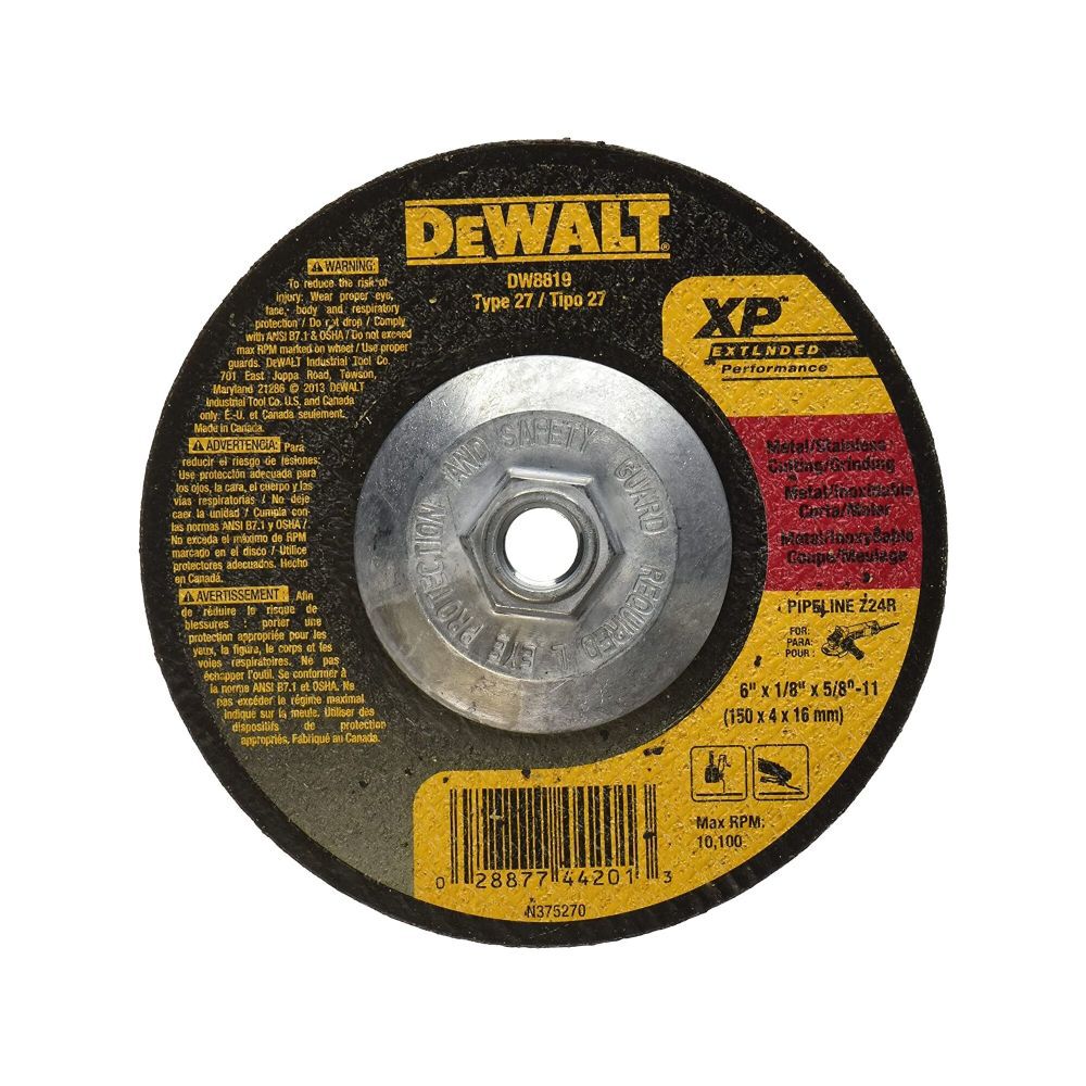 6 In. x 1/8 In. x 5/8 In. to 11 XP Grinding Wheel DW8819