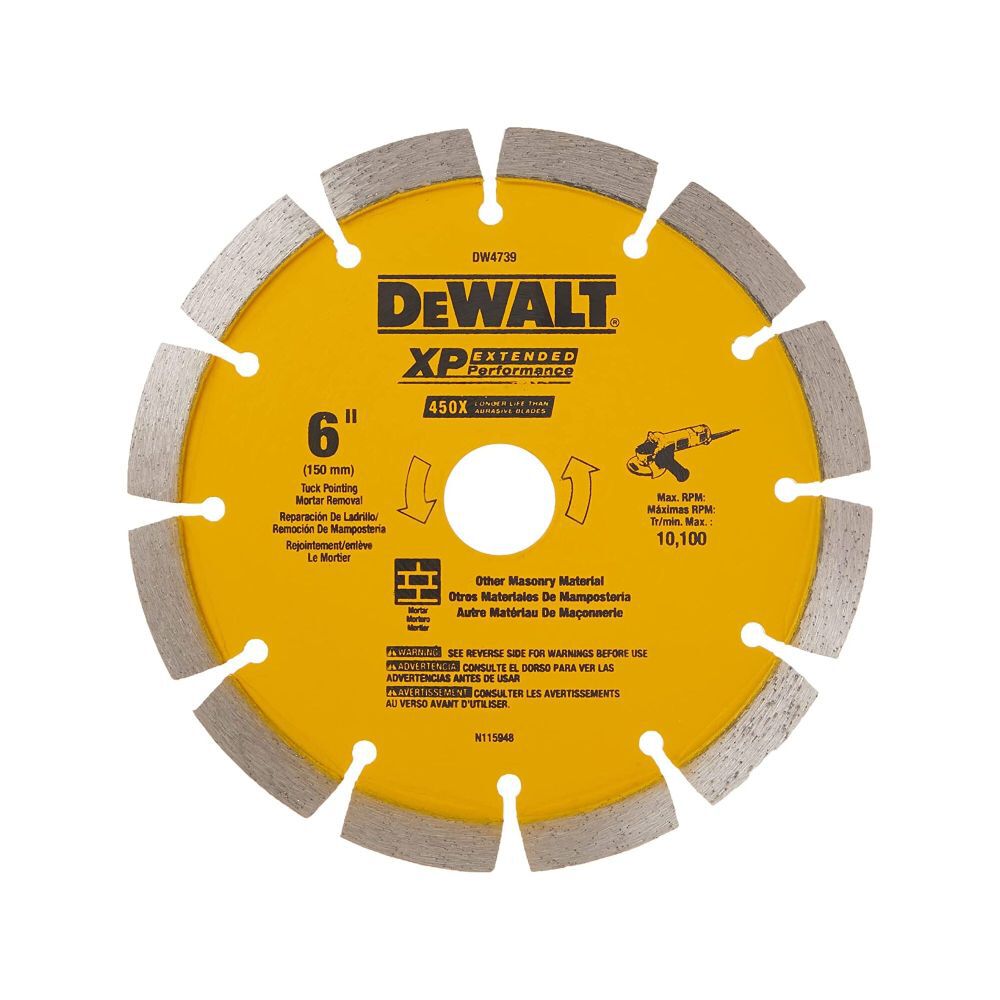 6 In. x.250 XP Diamond Tuck Point Blade DW4739