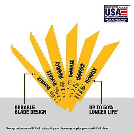 6-pc Reciprocating Blade Set DW4856