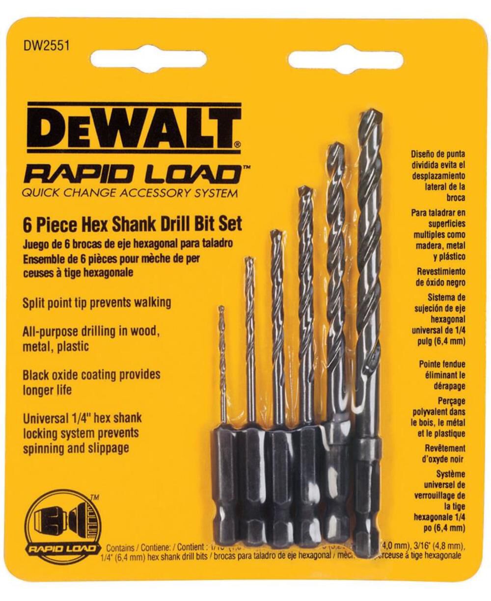 6 Piece Hex Bit Set DW2551