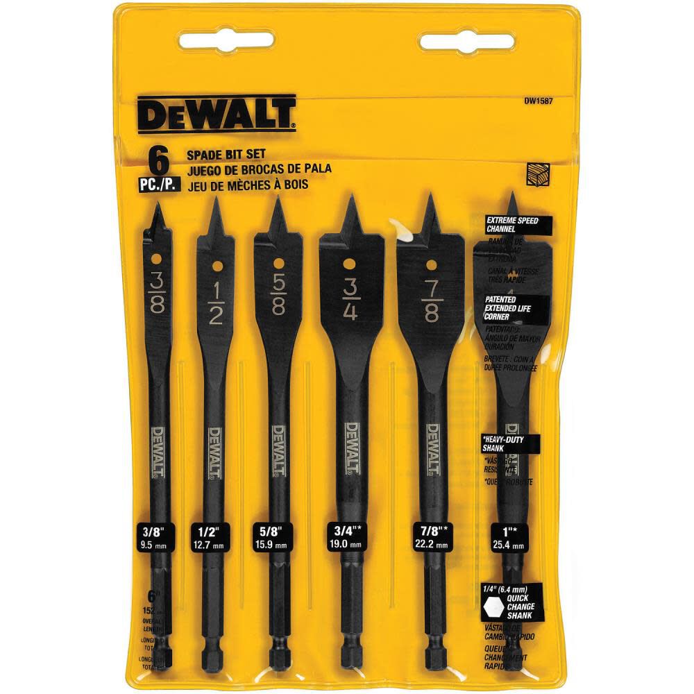 6-Piece Wood Boring Bit Set DW1587