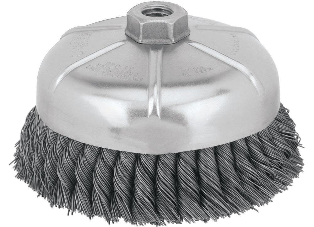 6in x 5/8in-11 HP .020 Carbon Knot Wire Cup Brush DW4917