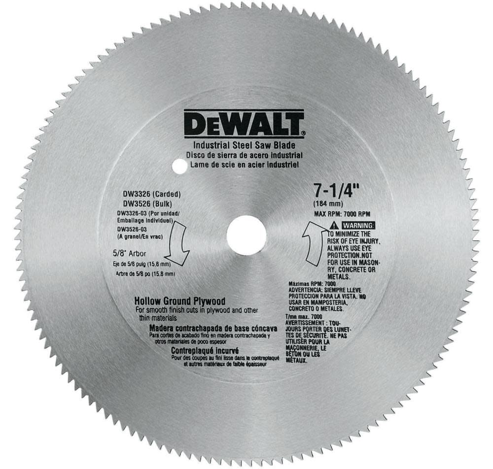 7-1/4-in 140t Ply Wood Blade DW3526