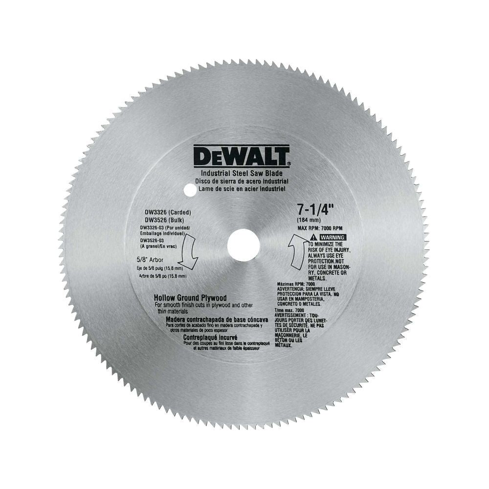 7-1/4 In. 140T Steel Plywood Blade DW3326