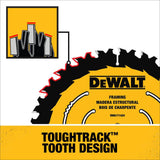 7-1/4-in 24T Saw Blade with ToughTrack tooth design DWA171424