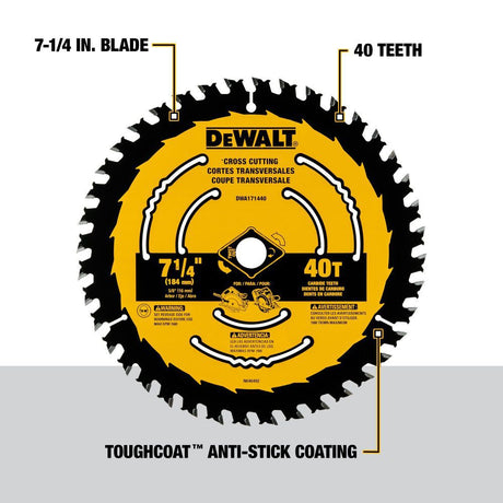 7-1/4-in 40T Blister Saw Blade DWA171440