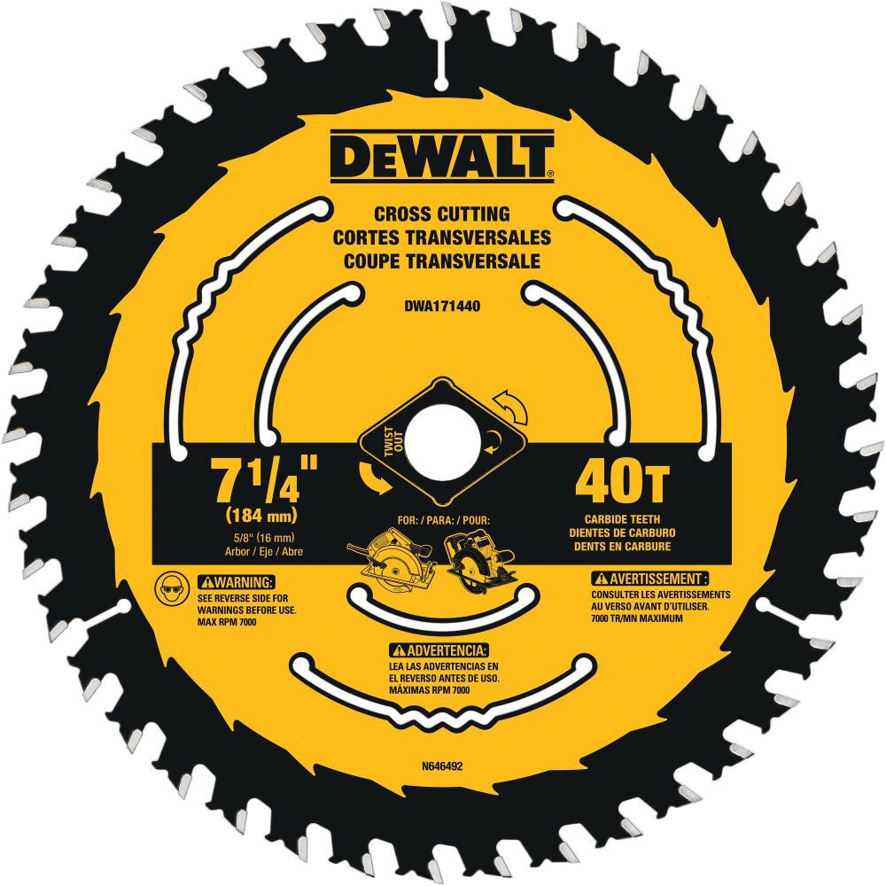 7-1/4-in 40T Blister Saw Blade DWA171440