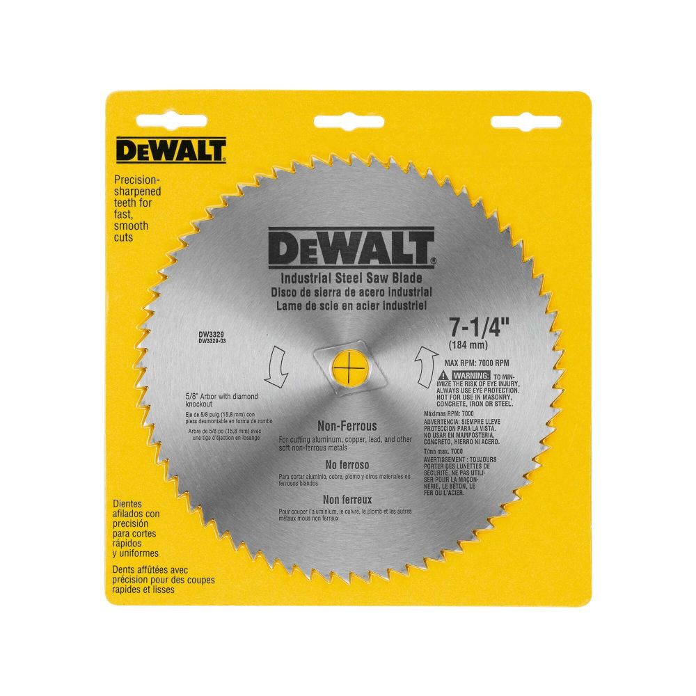 7-1/4 In. 68T Non-Ferrous Blade DW3329