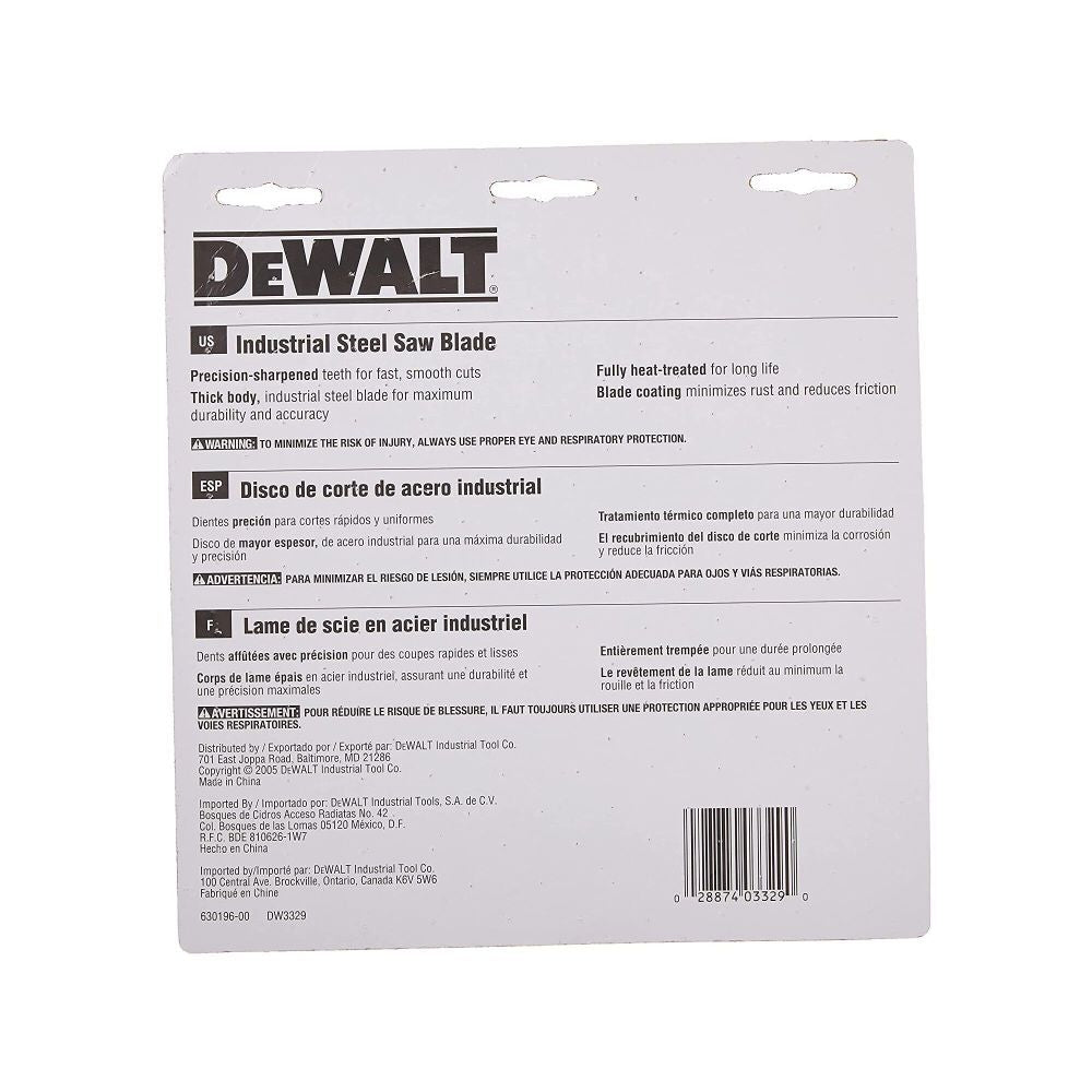 7-1/4 In. 68T Non-Ferrous Blade DW3329