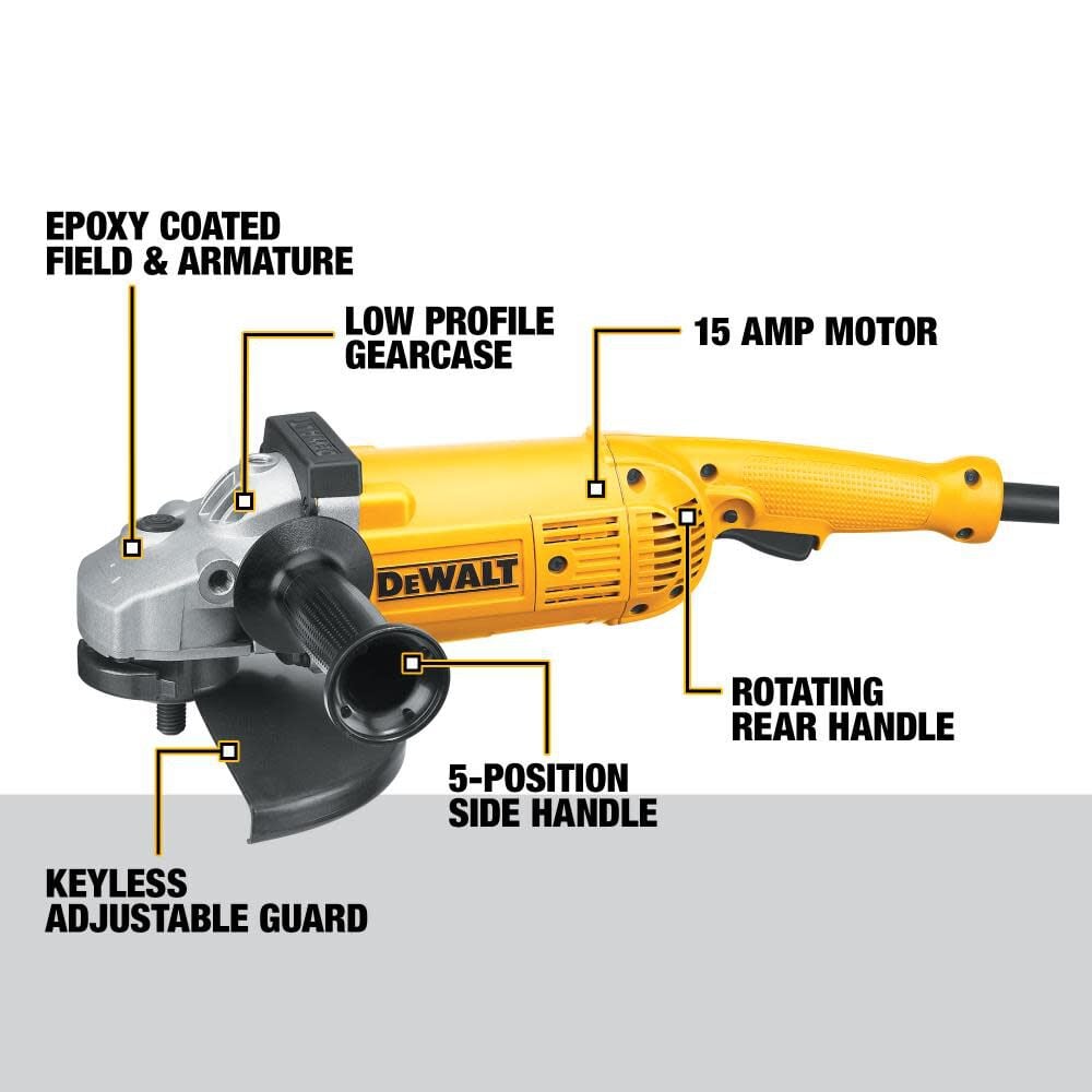 7-in and 9-in 5.3 HP Large Angle Grinder D28499X