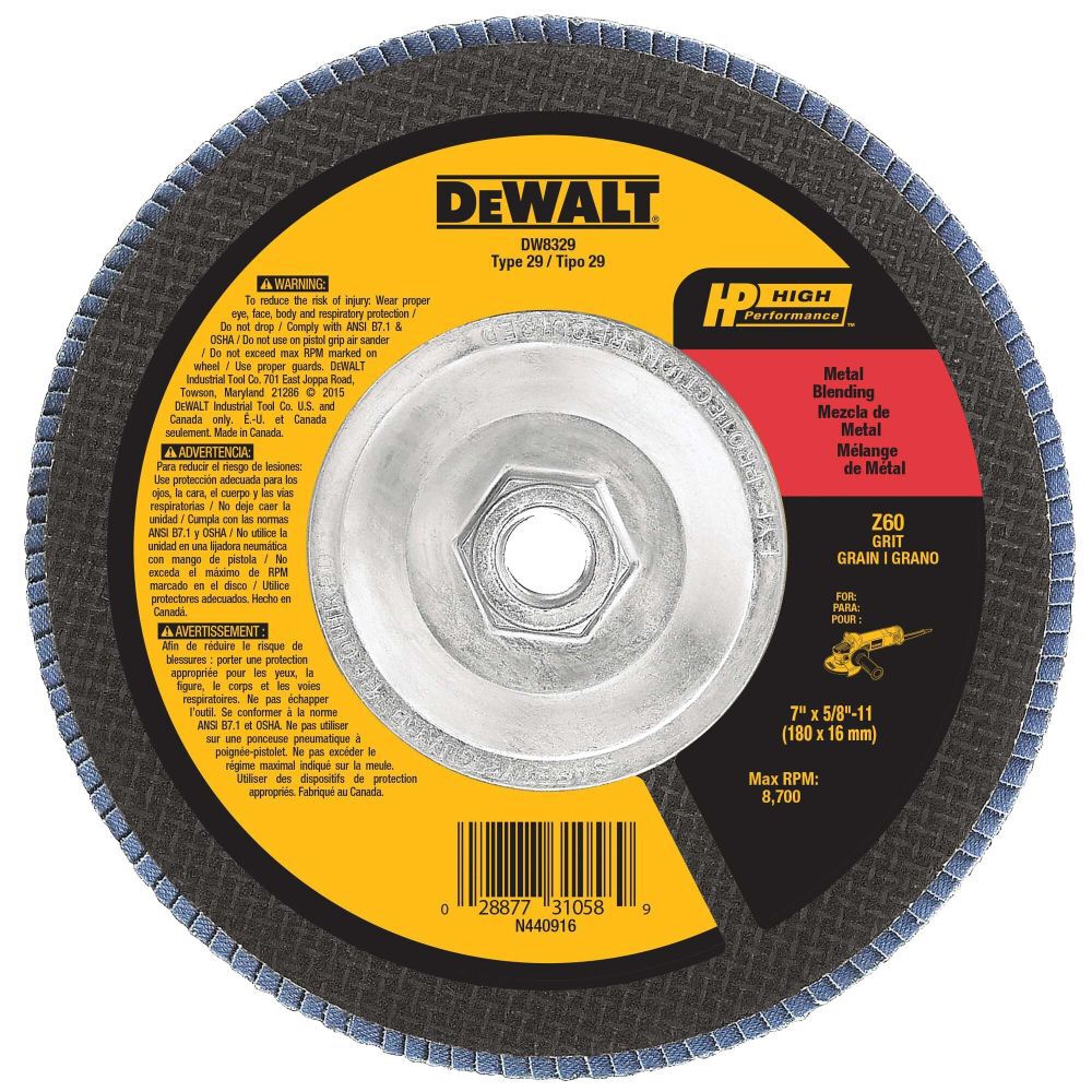 7-in Zirconia 60-Grit Grinding Wheel DW8329