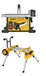 8 1/4in Compact Jobsite Table Saw with Rolling Stand Bundle DWE7485-DW7440RS