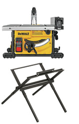 8 1/4in Jobsite Table Saw Compact with Stand Bundle DWE7485-DW7451